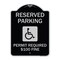 Signmission Reserved Parking Permit Required $100 Fine Heavy-Gauge Aluminum Sign, 24" x 18", BS-1824-23060 A-DES-BS-1824-23060 - alternate 1